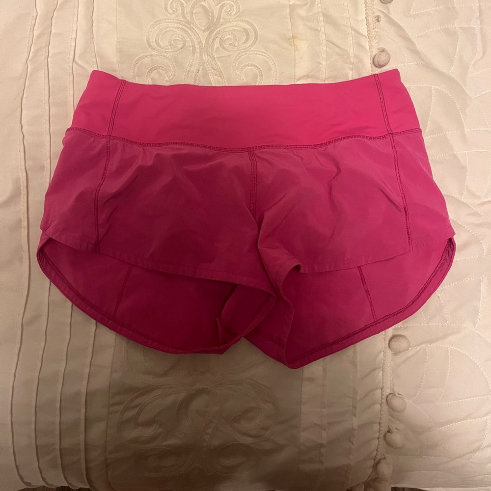 Lululemon speed up low rise lined shorts 2.5” sonic pink